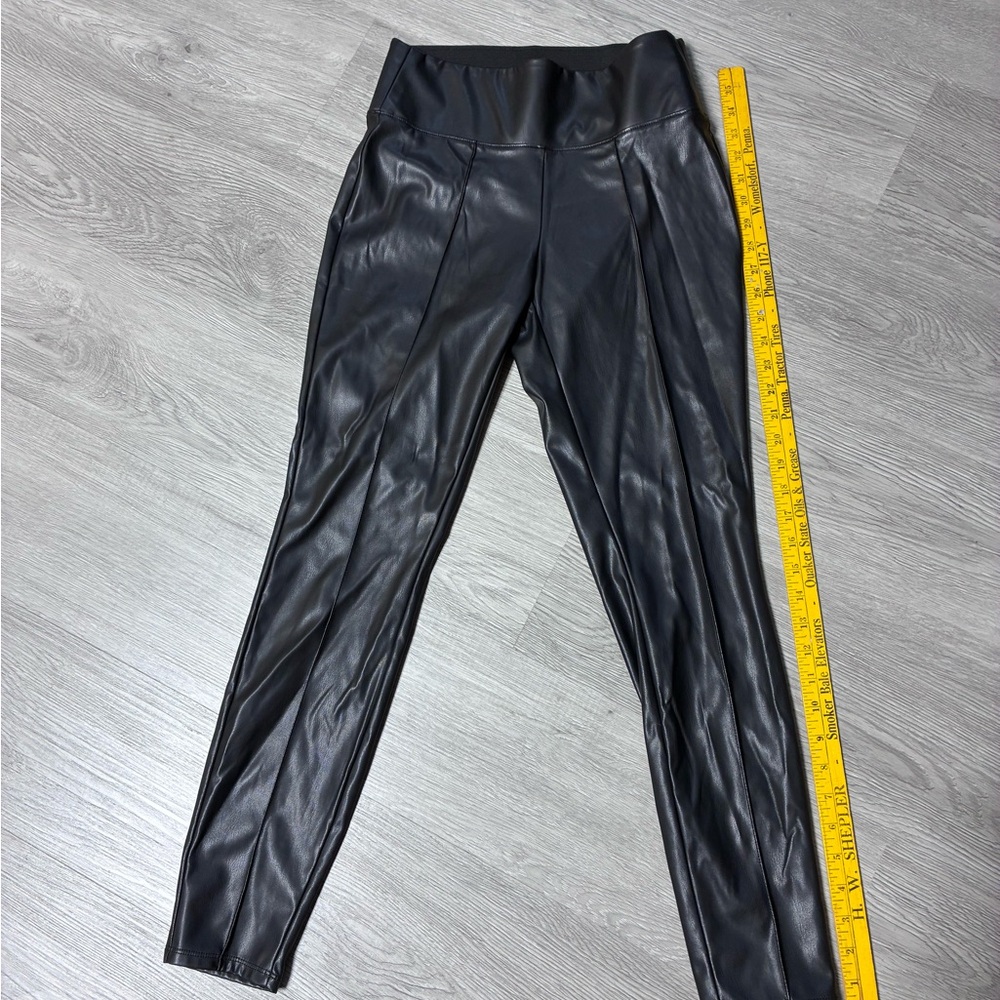 Nine West Black Faux Leather Leggings